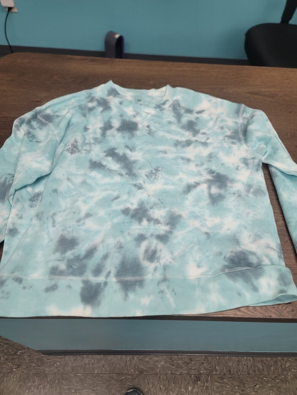 Kohls SO Aqua Tye Dye Cotton Pullover Sweatshirt Kids XL